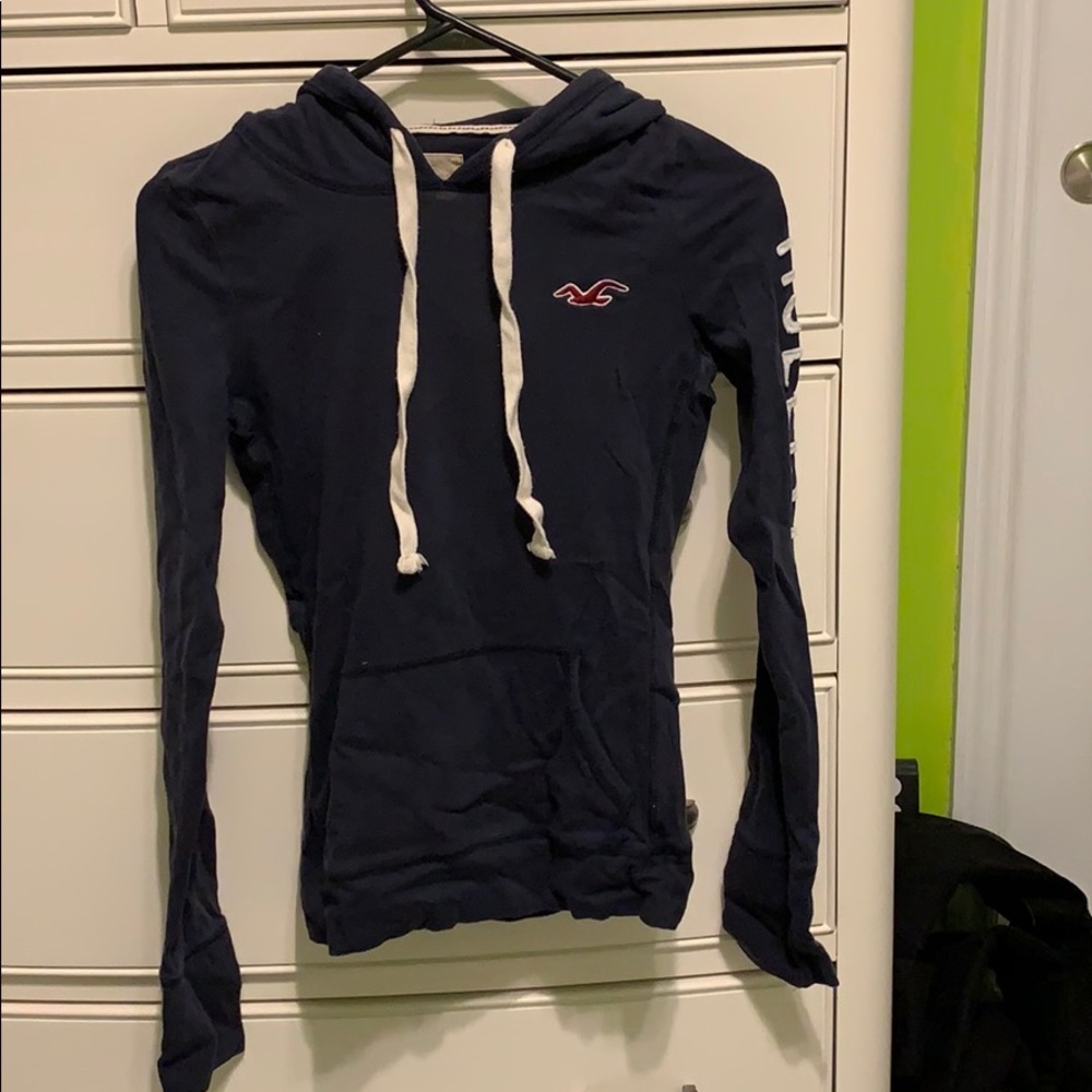 Long sleeve hooded hollister shirt